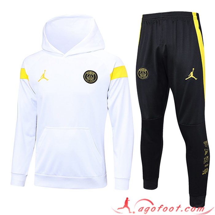 Prix Du Ensemble Survetement Veste A Capuche Jordan PSG Blanc 2023 2024