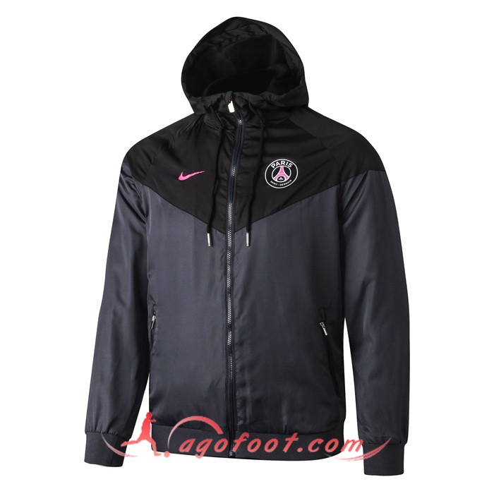 Nouveaux Ensemble Coupe-Vent Survetement Foot PSG NIKE Noir 19 20