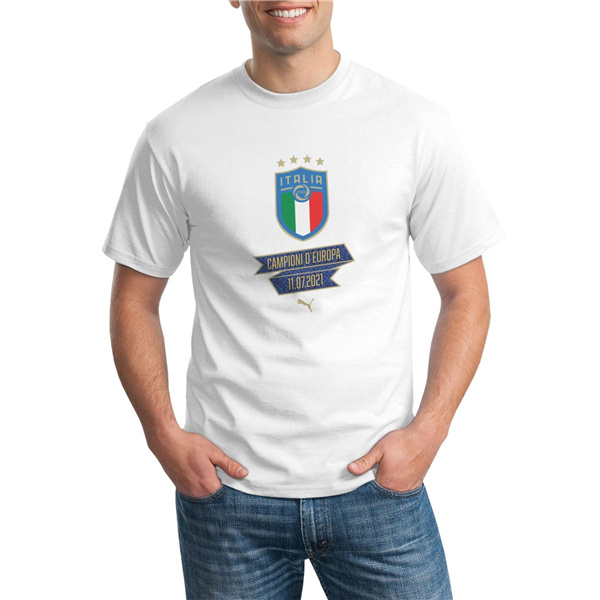 Contrefacon T-Shirts Italie UEFA Euro 2020 Champions Blanc - GXHTS05