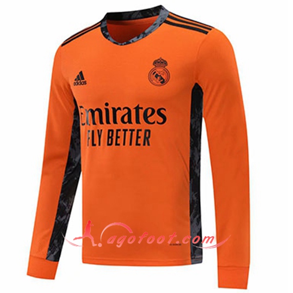 Maillot Real Madrid Gardien De But Jaune Manche longue 20 21