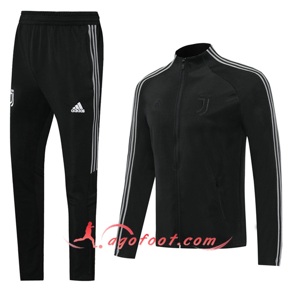 Nouveaux Ensemble Survetement Foot - Veste Juventus Blanc Noir Col haut ...