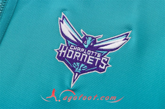 Photo Ensemble Survetement de Foot Charlotte Hornets Bleu Clair 2022