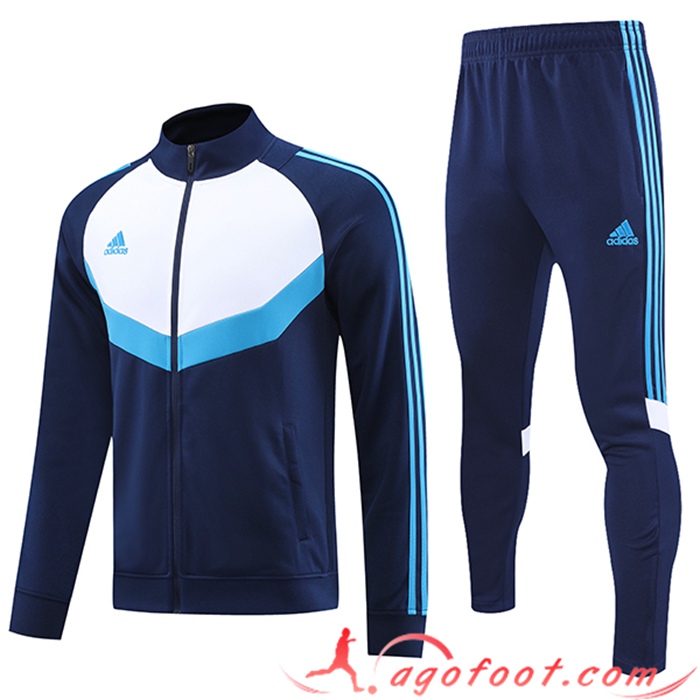 Faire Ensemble Survetement De Foot Veste Adidas Bleu Marine 2023 2024