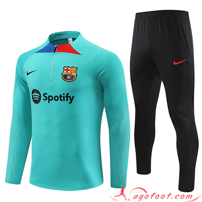 Site De Ensemble Survetement de Foot FC Barcelone Vert 2023/2024 -03