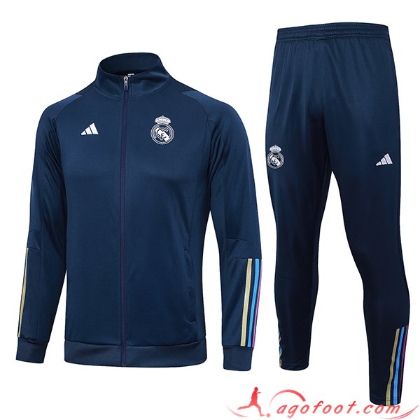 Site Ensemble Survetement de Foot - Veste Real Madrid Bleu Marine 2023/ ...