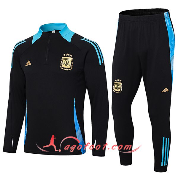 Solde Ensemble Survetement de Foot Argentine Jaune Bleu 2024 2025